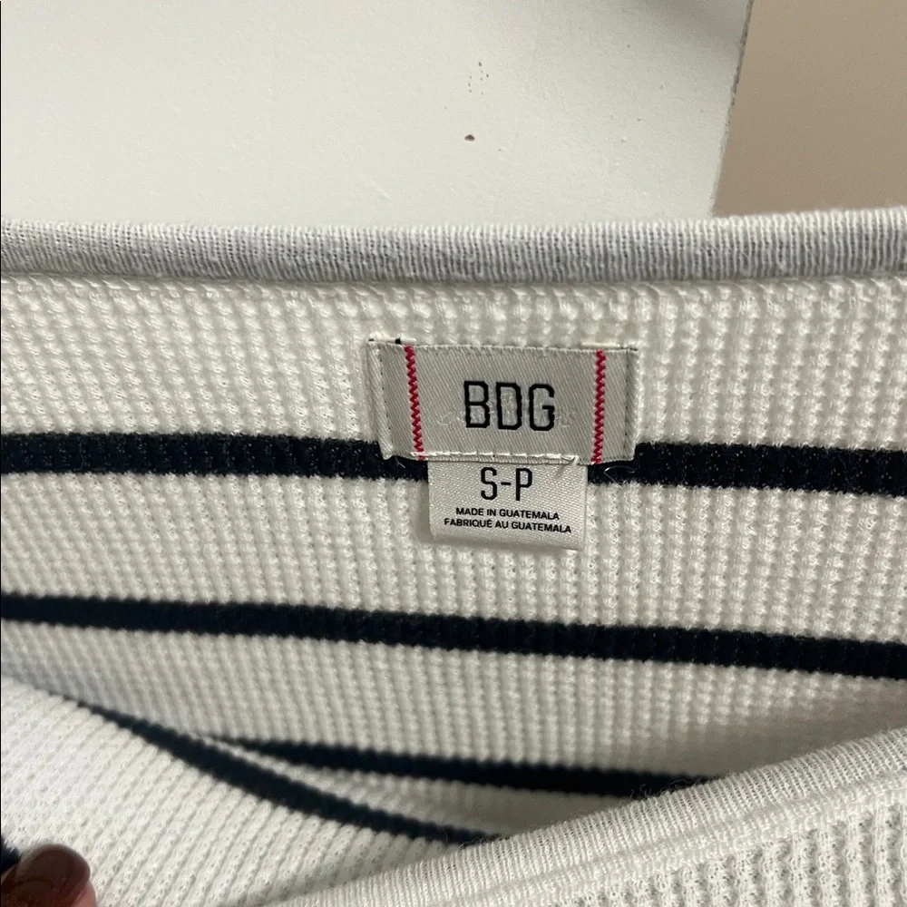 Striped Long Sleeve Top - White and Black - Picture 3 of 3